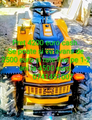 Vând Minitractor -Motocultor Nou, diesel 18 cp, plug și freză tractată,articulat și tracțiune 4 4