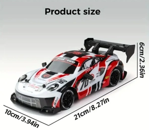 Mașină sport clasică RC Drift 4WD la scară 1:24 | Viteză mare, wireless 2.4GHz, alimentată cu bateri