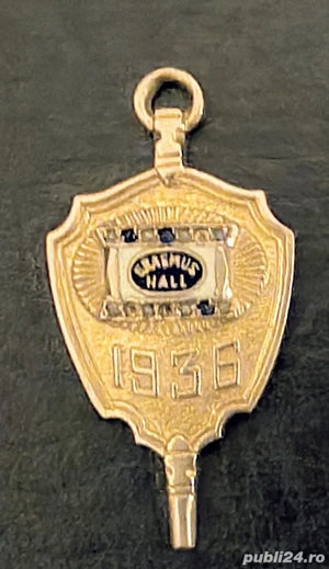 Erasmus Hall High School Brooklyn, New York 1936 Pandantiv