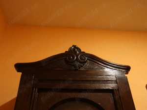 Pendula veche cu greutati si cadran argintat - imagine 4