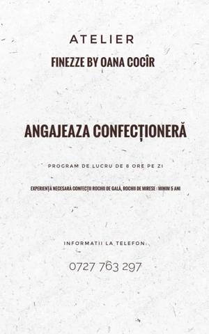 Angajez Confectionera Timisoara