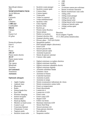 Ford Kuga-Vignale,FullHybrid,190CP,Euro 6,full-option,11-2022,4x4,eCVT,motor aspirat pe lant,65k km - imagine 9