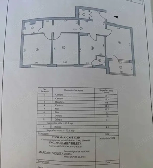 Apartament 3 camere, 71 mp   Zona Micro 20, Etaj 6 - imagine 7