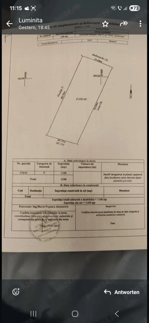 Teren extravilan Botosani, zona Tulbureni