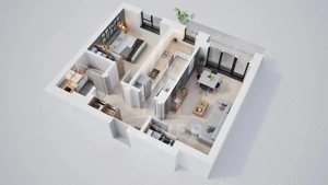 Vanzare  apartament cu 2 camere. Rate la dezvoltator pe 7 ani. - imagine 3