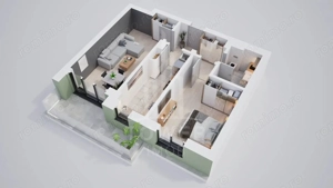Vanzare  apartament cu 2 camere. Rate la dezvoltator pe 7 ani. - imagine 2