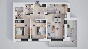 Apartament modern cu 3 camere, Rate la Dezvoltator 7 ani - imagine 13