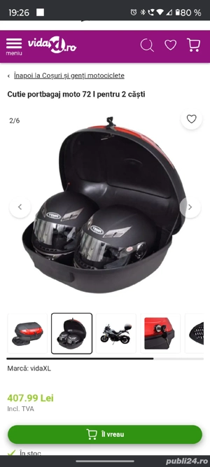 portbagaj scuter motocicleta  - imagine 2