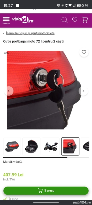 portbagaj scuter motocicleta  - imagine 4