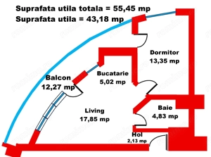 Inchiriere | apart.2 cam. | Cartierul Luceafarul | Oradea - imagine 13