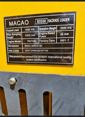 Buldoexcavator Macao  - imagine 3