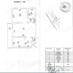 Apartament 2 camere semidecomandat   Parter   Mazepa 1 - imagine 5