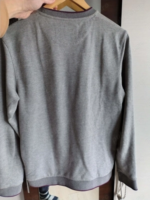 Bluzon TED BAKER Grey Knitted Jumper - Mens Size 3 Medium Purple Trim - imagine 5