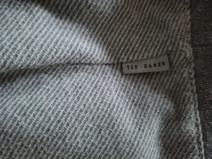 Bluzon TED BAKER Grey Knitted Jumper - Mens Size 3 Medium Purple Trim - imagine 3