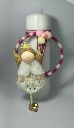 Lumanare botez fetite 120 lei - imagine 2