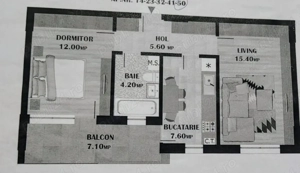 apartament 2 camere finisat mobilat
