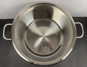 Oala inox 22 litri cu capac pentru gatit volum mare