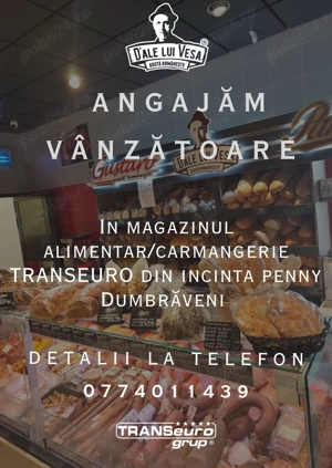 Angajam vanzatoare 