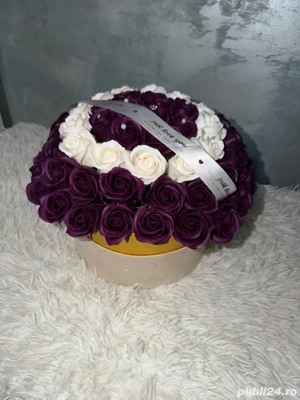 aranjament floral din sapun