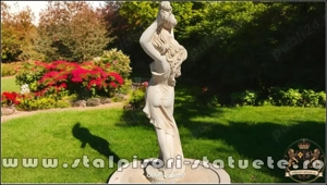 Statuetă Venus cu părul lung, galben patinat, model S71. - imagine 5