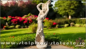 Statuetă Venus cu părul lung, galben patinat, model S71. - imagine 2