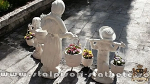 Set 3 statuete, alb marmorat, model S65. - imagine 5