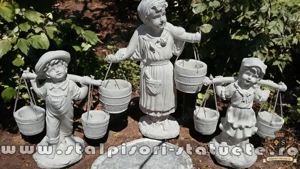 Set 3 statuete, alb marmorat, model S65. - imagine 2