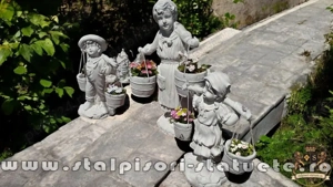 Set 3 statuete, alb marmorat, model S65. - imagine 3