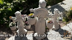 Set 3 statuete, alb marmorat, model S65. - imagine 4