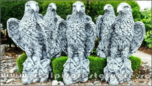Set 3 vulturi, acvile, șoimi, uliu, gri antichizat, model S82.