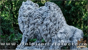 Set statuete lei gigant, gri antichizat, model S66.