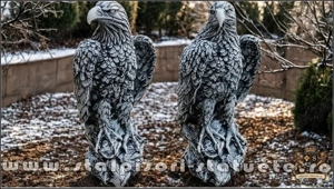 Statuete vulturi, acvile, șoimi, uliu, gri antichizat, model S82. - imagine 3