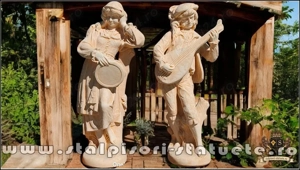 Set statuete muzicanți, galben patinat, model S69.