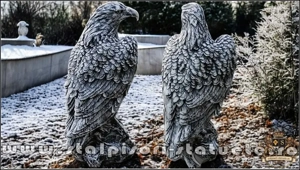 Statuete vulturi, acvile, șoimi, uliu, gri antichizat, model S82. - imagine 4