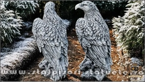 Statuete vulturi, acvile, șoimi, uliu, gri antichizat, model S82. - imagine 5