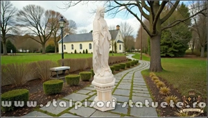 Statuetă fecioara Maria, galben antichizat, model S97. - imagine 3