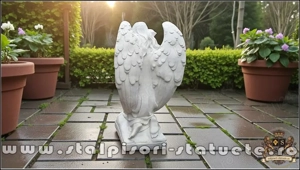 Statuetă îngeraș,, alb marmorat, model S59. - imagine 4