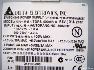Sursa Alimentare Server Delta Electronics TDPS-400AB A Rev :01F Power Supply 400W - imagine 2
