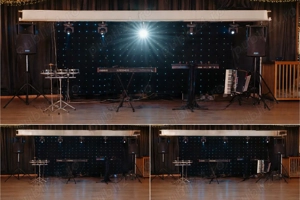 Schela de lumini 6m cu cortina DMX si 6 MovingHead-uri. TRUSS ALUMINIU 50mm