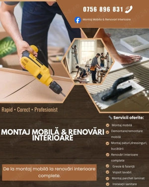 Montaj mobila & Renovari interioare 