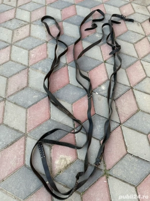 Căpițele   hamuri piele pentru cai + hățuri 2 cai   stare bună - imagine 5