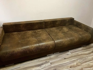 Canapea extensibilă 310 cm x 100 cm cu 2 lăzi de depozitare
