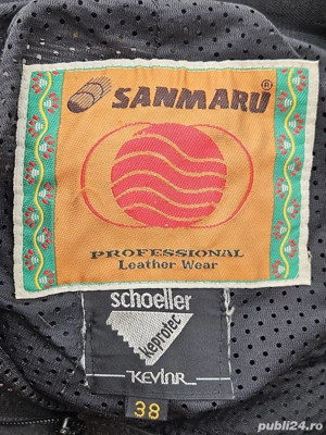 pantaloni motociclist din piele - imagine 5