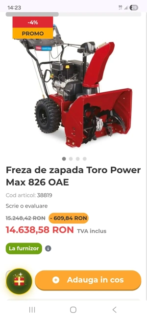 Freza zapada Power Max 