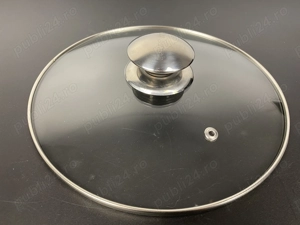 Vas inox 4.6 litri cu capac de sticla pentru gatit practic