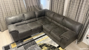Vând colțar fix cu fotoliu recliner balansoar - imagine 2