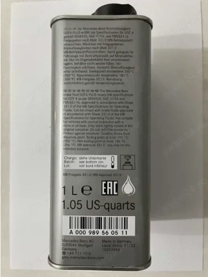 Mercedes Lichid de frana GALBEN DOT4+ MB 331.0 - A0009895605, A0009890807 - imagine 2