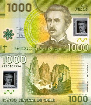 Lot 2 bancnote Chile unc