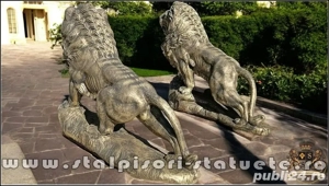 Set statuete lei gigant, auriu patinat, model S66. - imagine 5