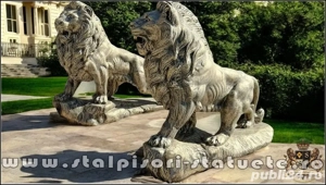 Set statuete lei gigant, auriu patinat, model S66. - imagine 3